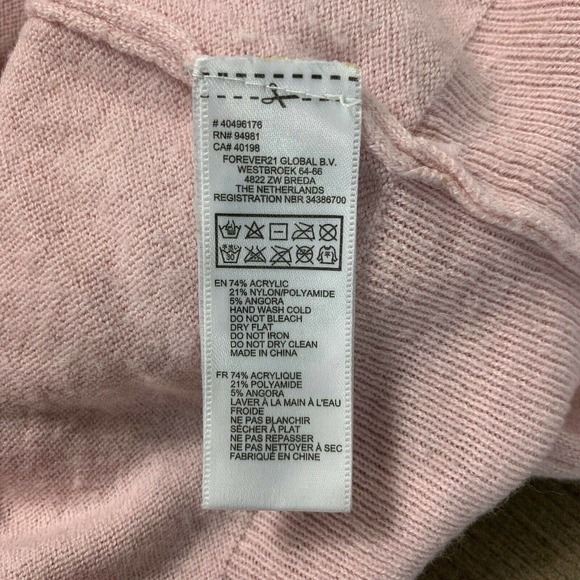 Forever 21 Cat Face Print Knit Sweater Size Small - Picture 7 of 10